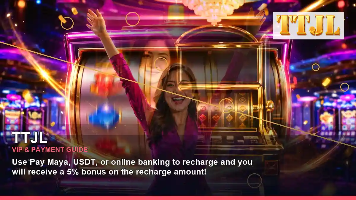 TTJL lounge VIP casino rewards featuring an adult Filipina casino host with a centered composition