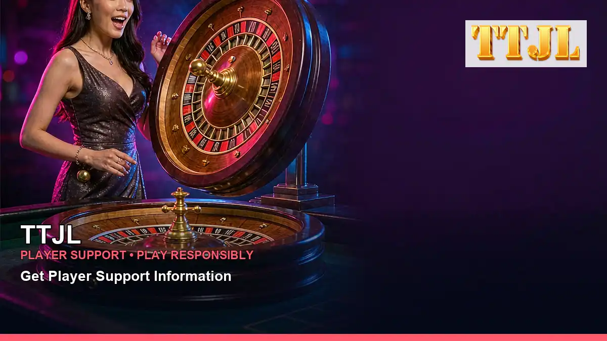 TTJL live casino table games featuring an adult Filipina casino host with a center symmetric composition